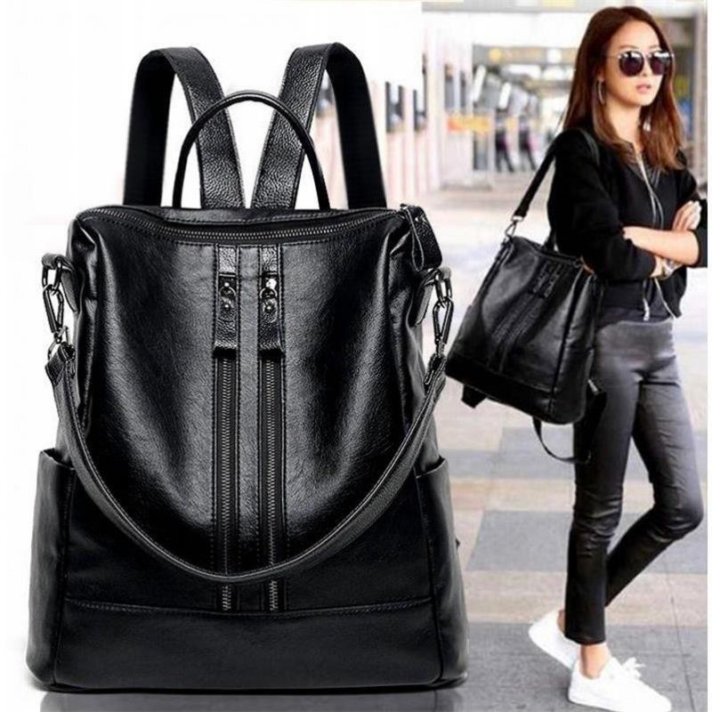 المرأة حقيبة جلدية ناعمة مدرسة - مراجعة Canvas Backpack Casual وسعره
